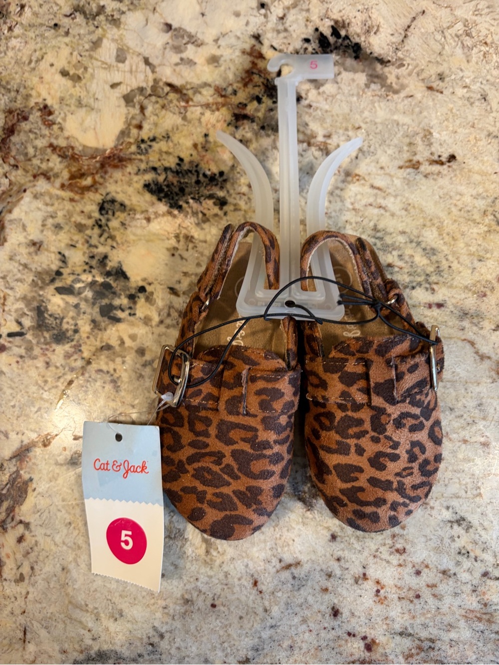 Cat & Jack Leopard Print Toddler Berlin Clogs in Brown